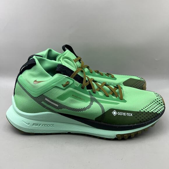 Nike React Pegasus Trail 4 GTX Running Shoes Men Size 12.5 Green Comfort Sneaker - Picture 1 of 8